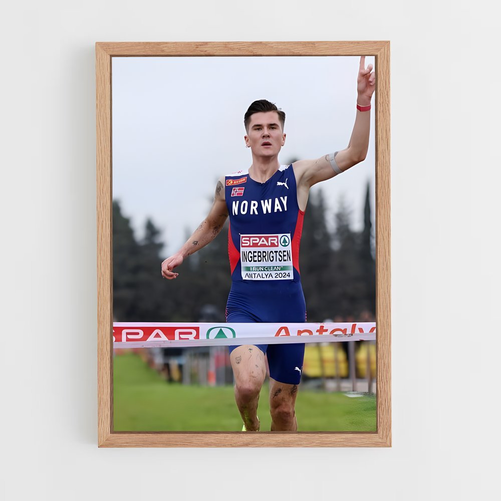 Poster L'Élan d'Ingebrigtsen – affiche Athlétisme (vue 4)